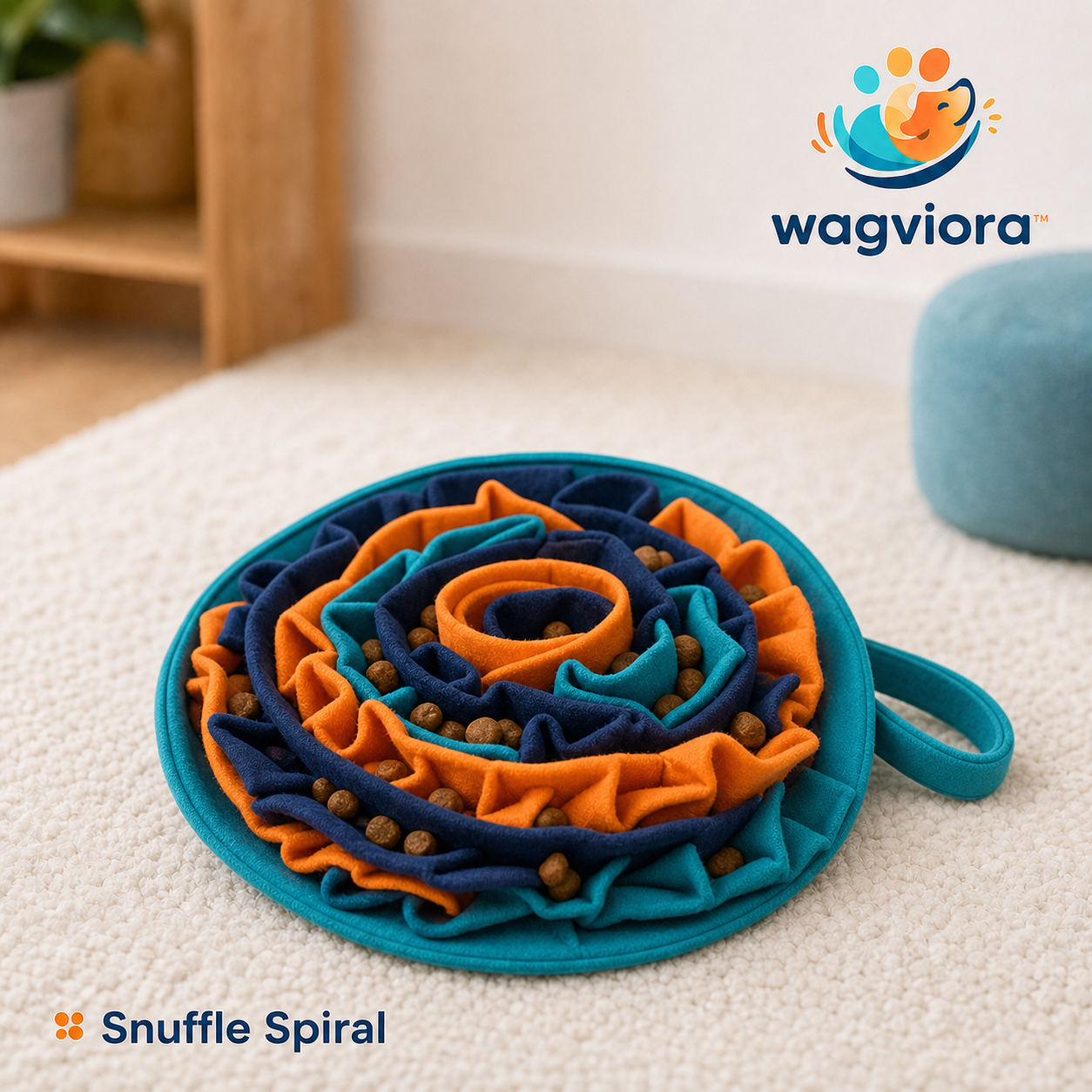 Wagviora™ Snuffle Spiral Search Mat