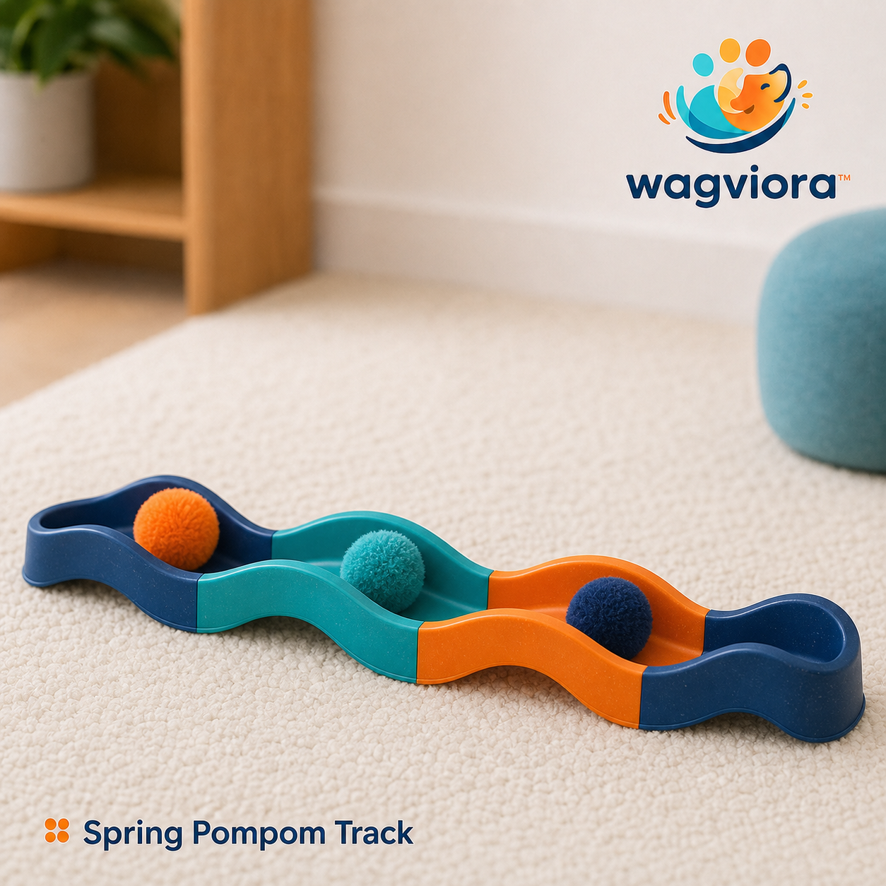 Wagviora™ Spring Pompom Track